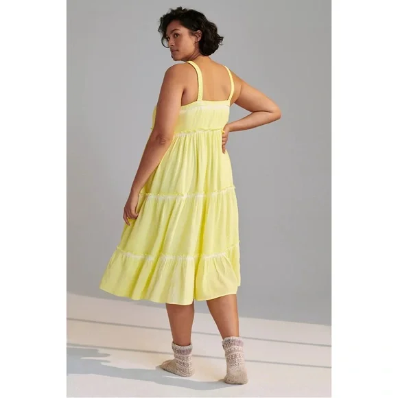 Anthropologie Nell Tiered Midi Dress NWT Size Plus 2X - Picture 4 of 15